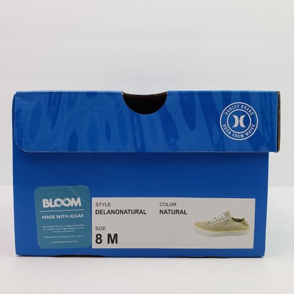 Hurley Delano Womens Size 8 Natural Canvas Bloom Slip On Casual Low Sneaker Shoe - Picture 12 of 12